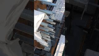 Long Bolts In Column to connect steel Bridge 2 buildings #construction #column #beam #steel #bridge