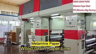 laminated wood grain paper melamine paper printing machine