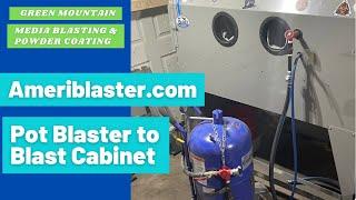 How to hook your pot blaster to your blast cabinet using the Ameriblaster Tap Kit #36