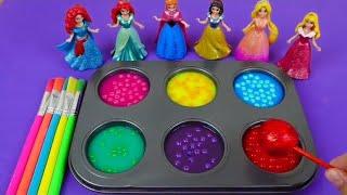 Satisfying Video I How to make Glossy Lolipops in to Heart Pool AND Rainbow Painted Cutting ASMR