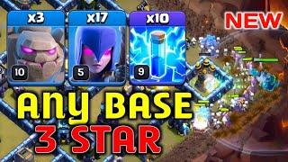 Best Th13 Strongest CWL Attack | 3 Golem + 10 Zap + 17 Witch | Th13 Attack Strategy 2024 In Coc