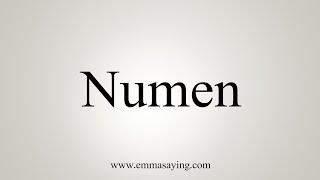 How To Say Numen