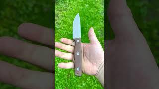 New Prototype 4" in Nitro V w/ Brown Burlap Micarta! #heavysetknifeco #nitrov