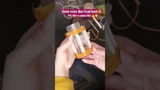 diy crafts| glass jar decor ideas #shorts #youtubeshorts