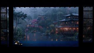 11 Hrs Of Rain On a Samurai Village For Sleep, Study, Relaxation, Za Zen | Healing ASMR