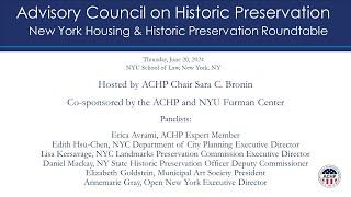 Advisory Council on Historic Preservation New York Housing and Historic Preservation Roundtable