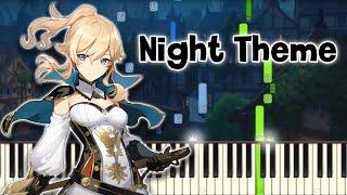 Genshin Impact Mondstadt - Night theme - Piano tutorial