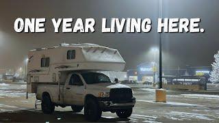 I Sold My House, ONE YEAR LATER... Living in A Truck camper In Canada!