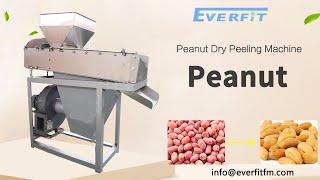 Roasted Peanut Peeling Machine ： Groundnut frying and Peeling Machine,