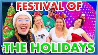 EPCOT Festival of the Holidays: EVERY Food Booth, Cookies, & a FAMOUS Holiday Ride