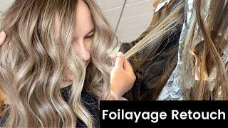 Foilayage (balayage) Retouch  AND color melt Technique  - PEARL BLONDE tutorial