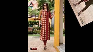 HONEY VOL 6 SAWAN CREATION RAYON PRINTED LONG KURTI WITH EMBROIDARY WHATSAPP US ON  +91 8828391569
