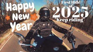 First Motorcycle Ride of 2025| Happy New Year| Content Creators Shoutout| 2025 Trips #motorcycle