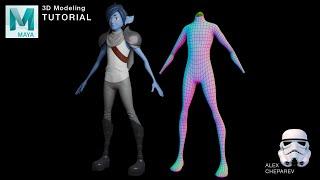 Easy 3D Character Modeling in Maya - Part 1 - Body