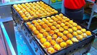 大阪のたこ焼き　(たこ焼道楽 わなか なんば店)　Japanese Takoyaki Osaka Namba　大阪难波的美味街头小吃