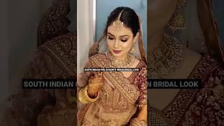 South Indian bride in North Indian look #bridalmakeover #anumehamakeover #southindian #karnataka #yt