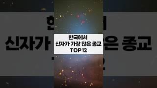 한국에서 신자가 가장 많은 종교 TOP 12