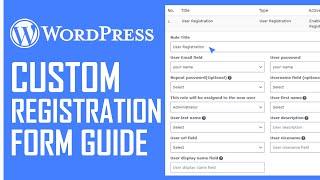 How To Make A Custom Registration Form On WordPress - Quick And Easy! (2022)