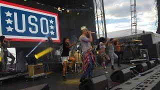 Sony Music Latin Artist Yandel Vists and Entertains Troops at USO Concert at Fort Bliss, Texas