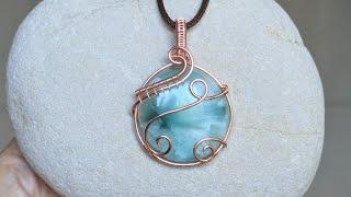 Round Cabochon Pendant Wire Wrapping Tutorial