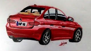 BMW Series 3 320i  Drawing | AP Draws | #cardrawings