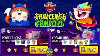 x2 Solo Challenge/ Color Crystals + Rainbow Perfect Heist/ Moves Multiplier + Blow’Em Up Cosmic Rush