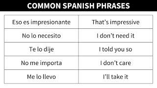 Short and useful phrases in Spanish