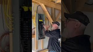 Phil Sr. Wiring Up the Garage Central Air ️ #electrician #construction #diy #homestead