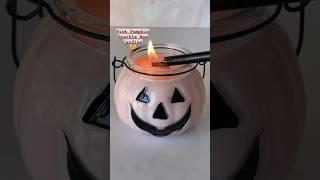 A Pink Jack-O-Lantern Candle that sparkles when lit is a vibe️#pink #barbie #candles