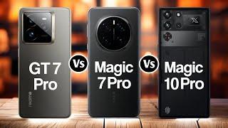 Realme GT 7 Pro Vs Honor Magic 7 Pro Vs Red Magic 10 Pro