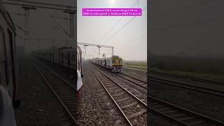 Conventional EMU overtaking 3 Phase EMU at full speed  Kolkata EMU Trains 