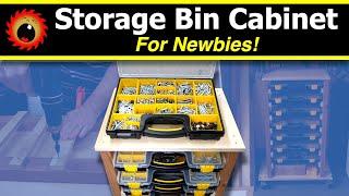 Easy DIY Storage Bin Organizer Cabinet, for Newbies!