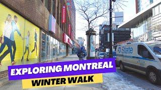 Winter Walk in Downtown Montreal [4K] #montreal