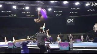 Simone Biles Double Pike During GK U.S. Classic Training Session