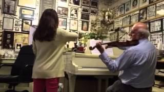 Julia & Mr. Sporek practice class