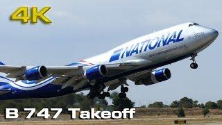 National Airlines Boeing 747 Take off  [4K]