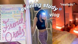 a *realistic* study evening vlog