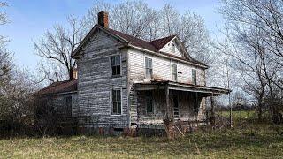 The Packed Forgotten 175 year old Grimm Family Farmhouse Down South w/ Sharecroppers Houses Left