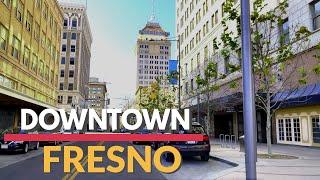 FRESNO CALIFORNIA,  DOWNTOWN, USA, DASH CAM, DRIVING TOURING VIDEO