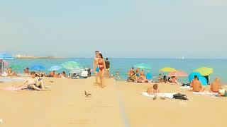 #Barcelona#Spain#Beach 4k//September 2021 Beach #Walk