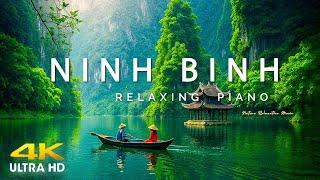 FLYING OVER NINH BINH (4K UHD) Beautiful Nature Landscapes with Peaceful Background Music