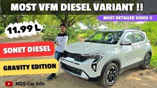 Kia Sonet Gravity Edition Diesel MT!! Most VFM | Full Review | On Road Price | Mileage | White