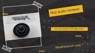 NVS Audio reviews the new Cicada CHX 6.5 weather proof carbon fiber motorcycle coax speaker 