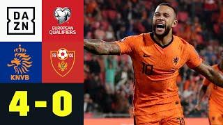 Doppelter Memphis führt Oranje zum Sieg: Niederlande - Montenegro 4:0 | European Qualifiers | DAZN