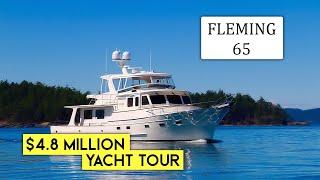 $4.8M - 2023 Fleming 65 Luxury Yacht Walkthrough Tour