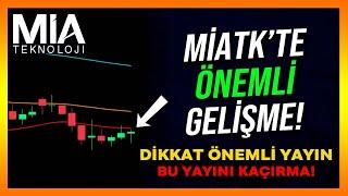 Miatk Hisse Analiz - Yorum - Önemli Gelişme!  - Mia Teknoloji - Alınır mı - Borsa Analiz