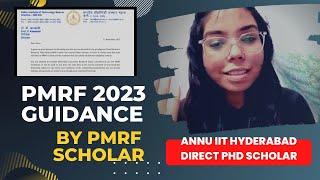 PMRF 2023 GUIDANCE BY ANNU DI, IIT HYDERABAD | PRIME MINISTER RESEARCH FELLOWSHIP 2023 | #pmrf_2023