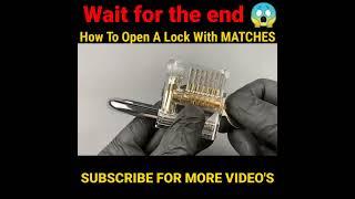 @2win Masks HOW TO OPEN A LOCK WITH MATCHES | #shorts #lockwithmatches