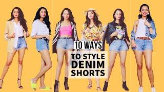 10 Ways To Style DENIM SHORTS | How to Style | Himani Aggarwal