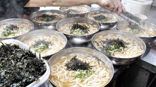 Amazing noodle master! The process of making the popular traditional Korean noodles